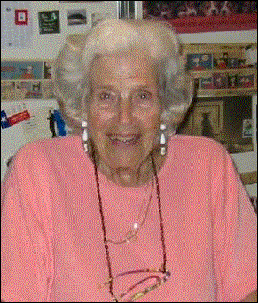 Peggy having fun getting ready for a party in August 2002