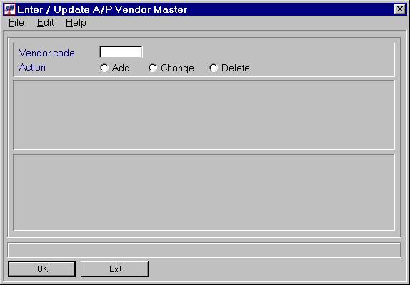 INTRODUCTION TO MAINTAINING THE A/P VENDOR FILE